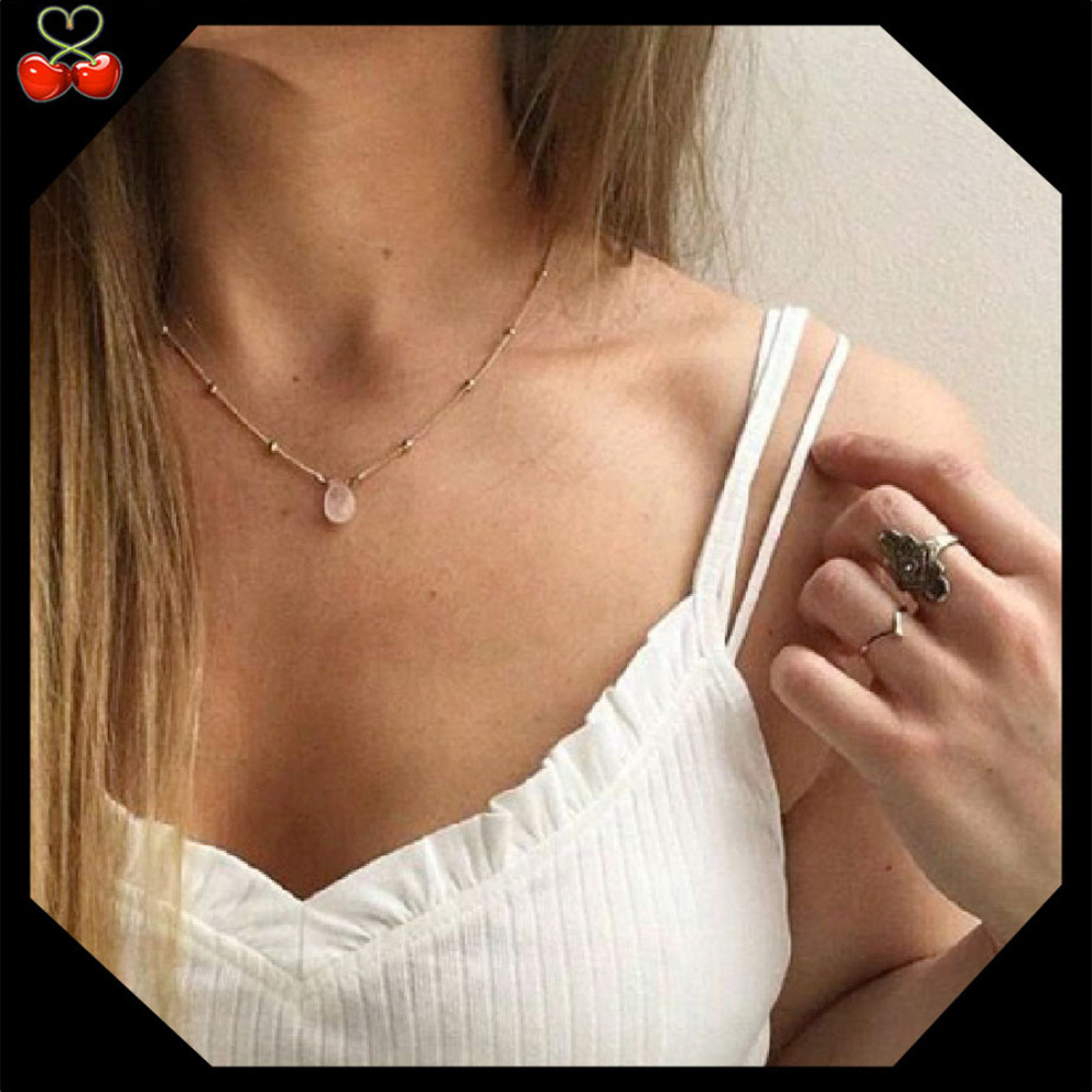 2/$25 🍒 ROSE Gem Pendant Necklace